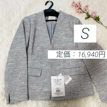 [ 택 포함 새상품 ] 입학 졸업식 노카라 트위드 자켓 S