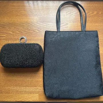블랙 포멀 핸드백 토트백 서브백 세트 비즈