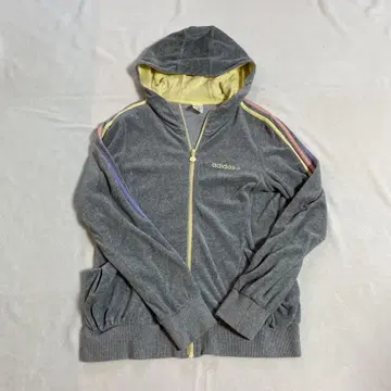 adidas 풀 집업 후드티 그레이