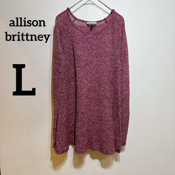 allison brittney [ L ] 니트 긴팔 상의 빨간색 A라인