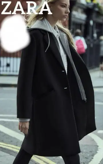 [배송비 포함] ZARA 탈부착 후드 코트 XS