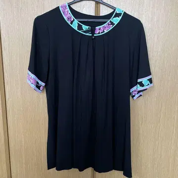 LEONARD FASHION 블랙 반팔 튜닉 42