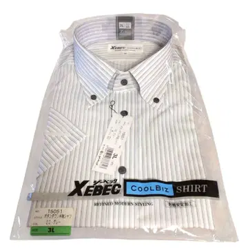XEBEC  쿨 비즈 반팔 버튼 다운 셔츠 그레이 3L