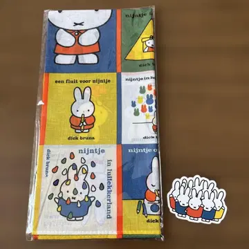 미피전 70주년 한정판 반다나 그림책 손수건 반권