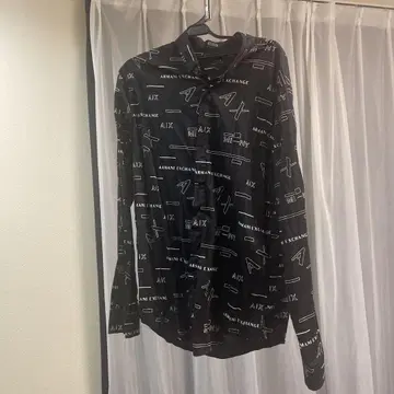 ARMANI EXCHANGE 셔츠 블랙 올 패턴