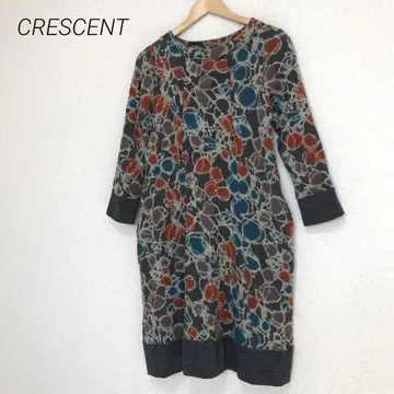CRESCENT 클레셰트 울 코튼 올 패턴 원피스