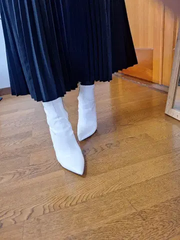 ZARA 숏부츠 아이보리 화이트 38 24.5cm