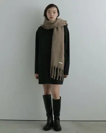 택 포함 새상품 anuke 코쿤 미니 원피스 (36) 블랙