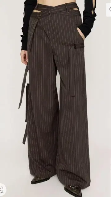 SLY OPEN WAIST MANNISH 팬츠 브라운 1