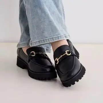 히미코 트랙 솔 비트 로퍼 22.5cm 블랙