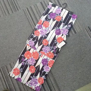 빅 사이즈 유카타 4L5L 야츠가시라 꽃무늬 유카타 단품