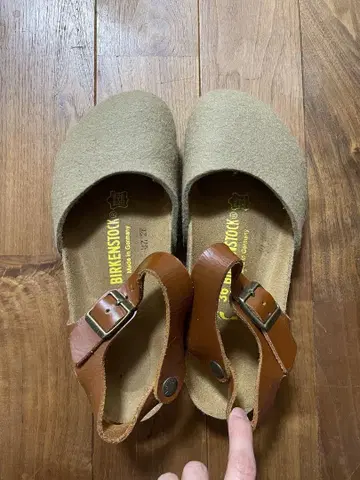 귀중 BIRKENSTOCK 베이지 샌들 23cm 벨트 조정 가능