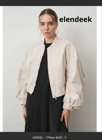 ELENDEEK 화이트 크롭 자켓