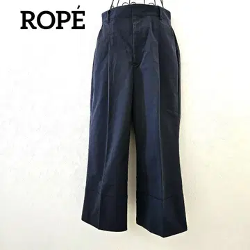 [ ROPE ] 로페 네이비 와이드 팬츠 접힘 디자인 일본제