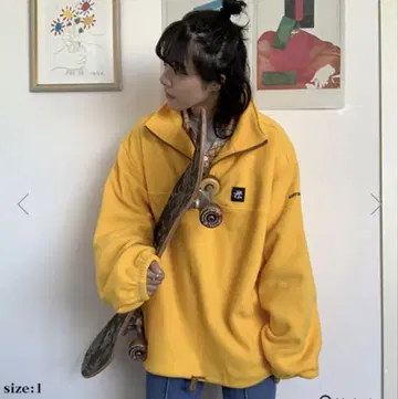 AIMYON 플리스 하프 지퍼 자켓