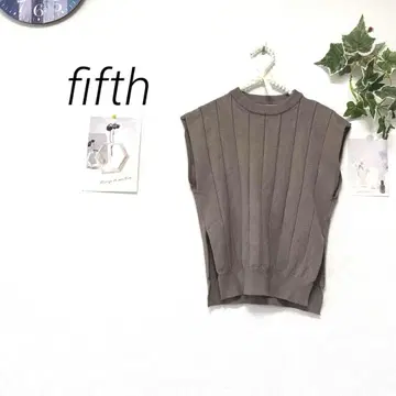 10266 fifth 피프스 슬리브리스 리브 니트 무지 캐주얼