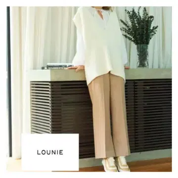LOUNIE 트위드 니트 베스트