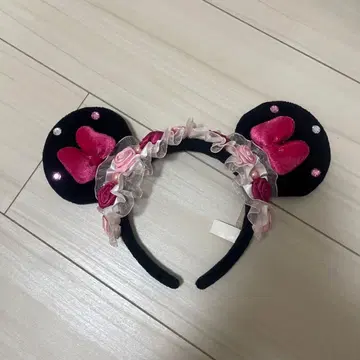 미키 귀 머리띠 프릴 포함