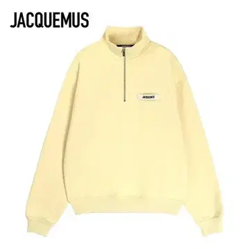 미사용 새상품 JACQUEMUS 하프 지퍼 맨투맨 L 베이지 계열