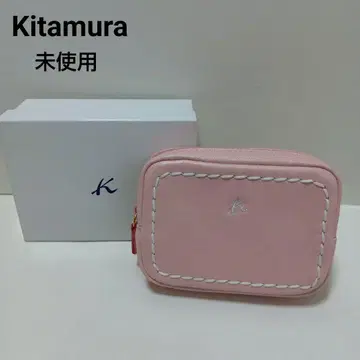 [ 새상품 ] Kitamura/키타무라 파우치 가죽 핑크