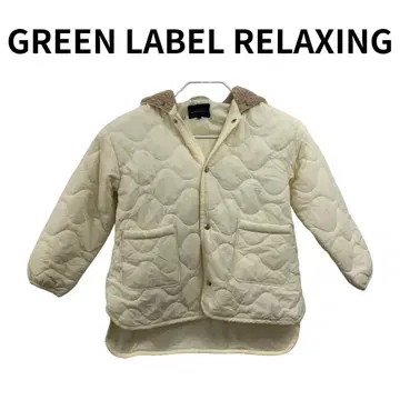 GREEN LABEL RELAXING 퀼팅 후드 부착 충전솜