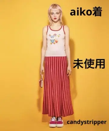 [ aiko 착용 미사용 ] candystripper 스트라이프 스커트