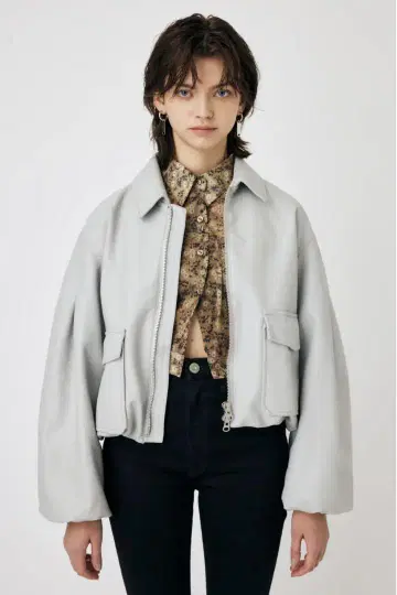 moussy 페이크 레더 자켓