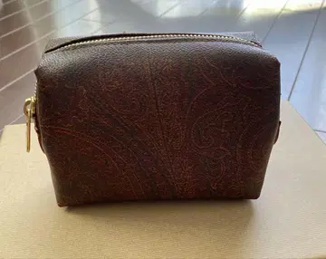 ETRO 브라운 가죽 파우치