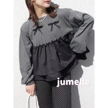 새상품급 jumelle 주멜로 페플럼 티셔츠 리본