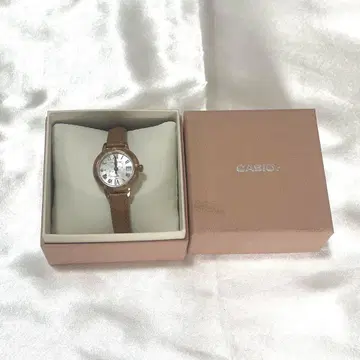 CASIO SHEEN 손목시계 브라운 상자 얼룩 있음