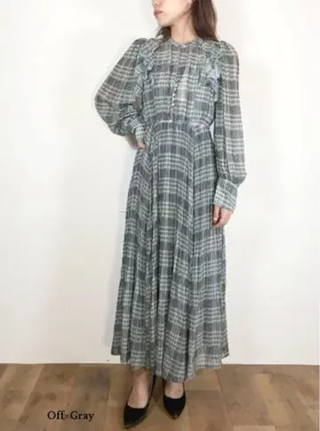 코코딜 체크 프린트 플리츠 원피스 23 가을/겨울 플레어 원피스 s