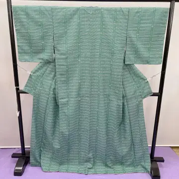 3469 폴리에스테르 코몬 이중 기모노 어두운 그린 컬러 워셔블 기모노