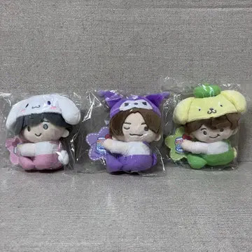 나니와단시 산리오 로손 봉제 인형 세트 3개입