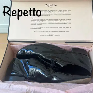 [ 박스 포함 ] Repetto zizi 페이턴트 블랙 39