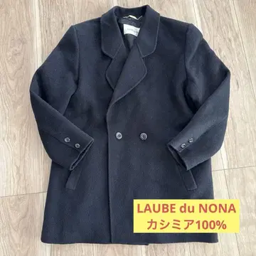 L'AUBE du NONA 퓨어 캐시미어 100% 피 코트 캐시미어 코트
