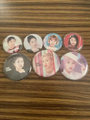 TWICE 채영 캔뱃지 7개 세트