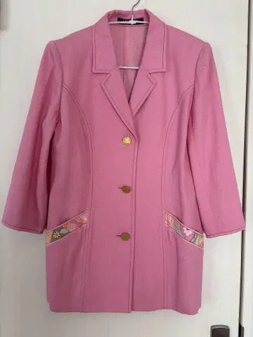 [ 미사용 새상품 ] LEONARD 자켓 7부 소매  실크