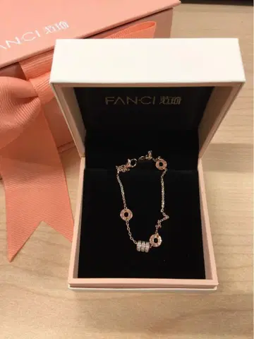 [ 2세트 ] FANCI  로즈 골드 체인 팔찌