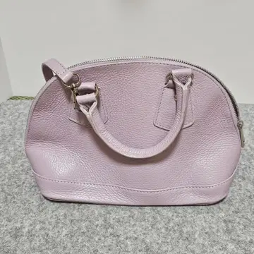 GENUINE LEATHER 라벤더 가죽 숄더백 이탈리아제