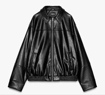 ZARA 인조 가죽 봄버 자켓