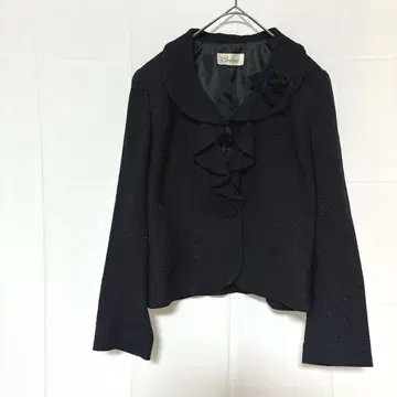 Contivis 콘티비스 M 프릴 부착 자켓 블랙 라메