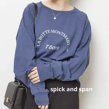 spick and span 래글런 유로 빈티지 로고 롱 T