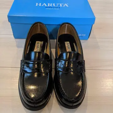 새상품급 HARUTA 로퍼 블랙 24cm 넉넉한 3E