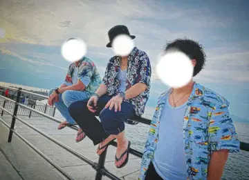 하와이안 알로하 셔츠 네이비 꽃무늬