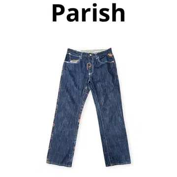 [ Y2K ] Parish 백 자수 스트레이트 데님 34