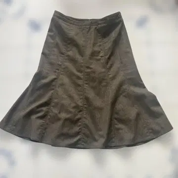 에트로 ETRO 모스그린 플레어 스커트 무릎 기장 울 혼방 사이즈 40
