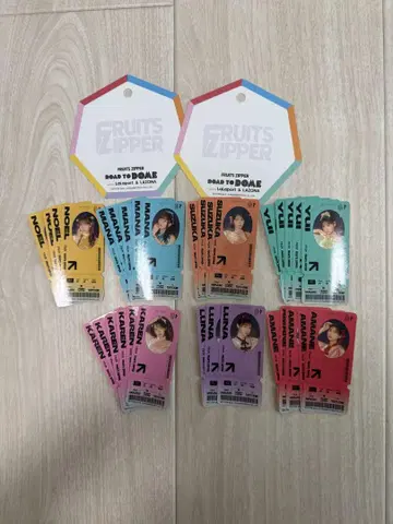 FRUITS ZIPPER 스티커 32개 그림 말 2개 세트 라라포트