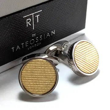 tac187 타테오시안 커프스 실버 x 골드 이탈리아 가죽 x 티타늄