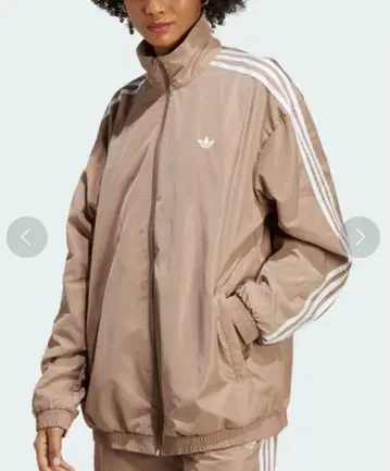 아디다스/adidas 오버 사이즈 트랙 자켓 브라운 베이지