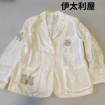 이타리야 이탈리아 아이보리 린넨 테일러드 자켓